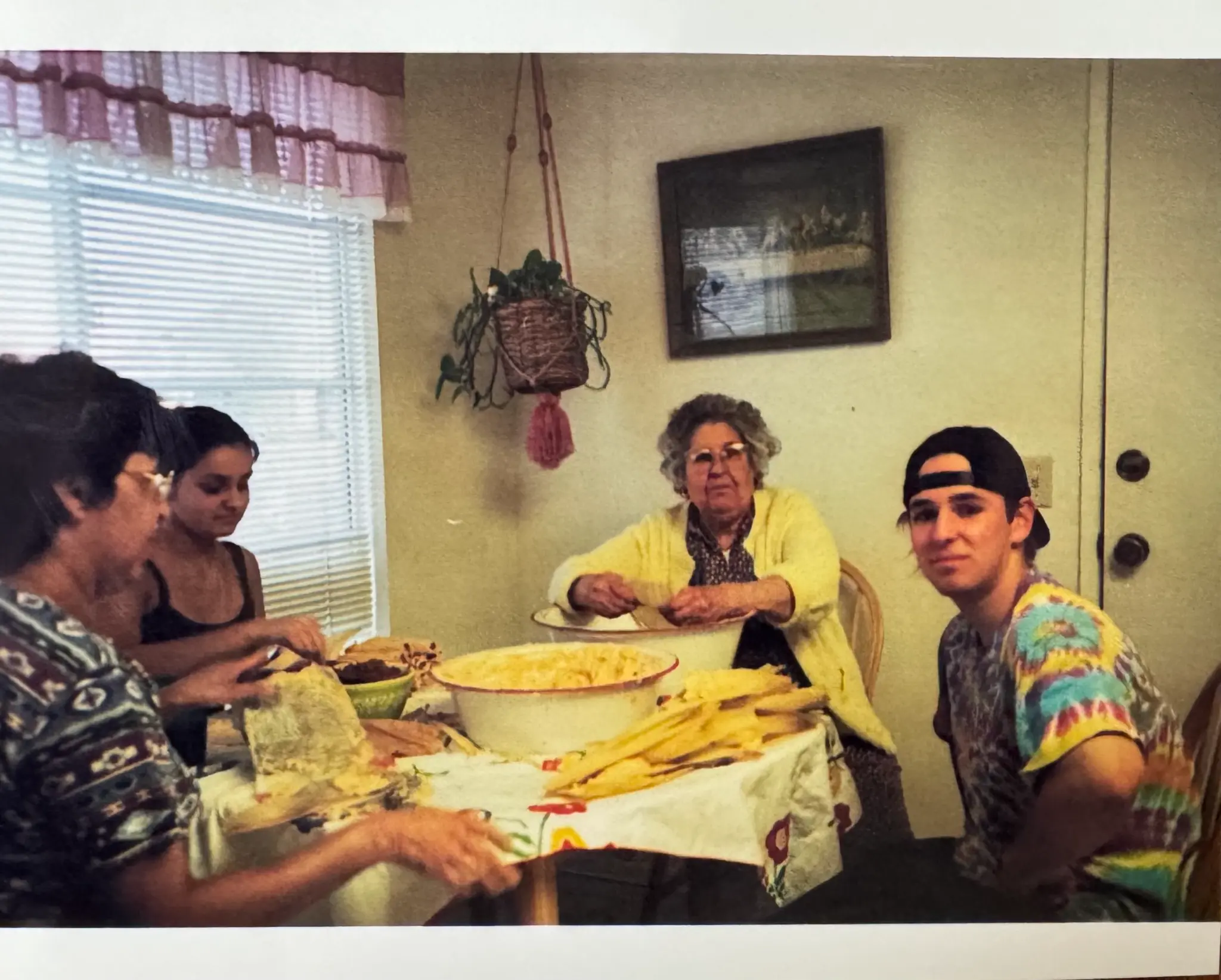 Founder’s family gathered around a dining table