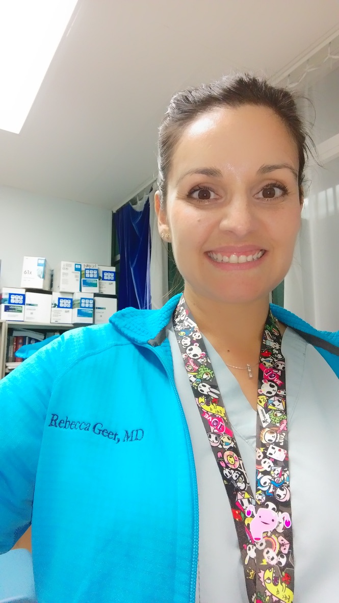 Kyaropa founder Rebecca Geet, MD, during her OB-GYN residency.
